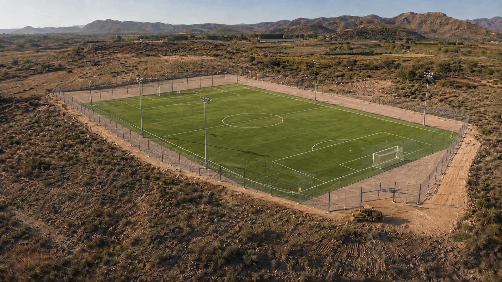 Vista aérea del futuro campo FIFA de Fútbol 11.